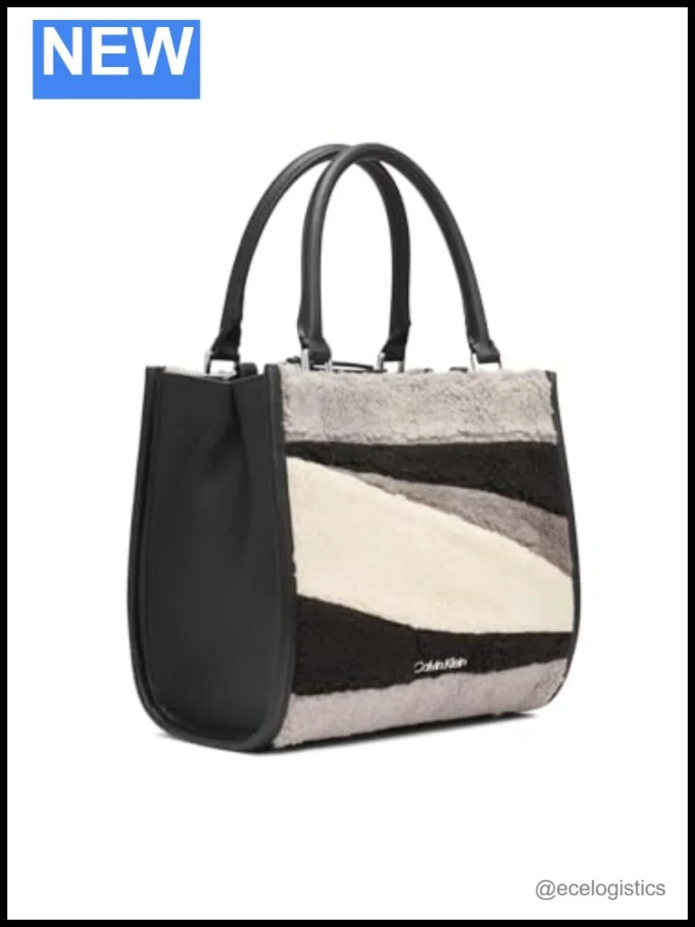 Vegan Leather Triple Compartment Crossbody Bag Satchel with Top Handle